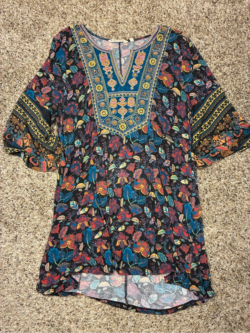 Soft Surroundings Toscana Embroidered Beaded Tunic Top - Picture 2 of 11